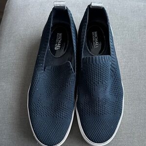 MICHAEL Michael Kors women's  Navy Knit Slip-On Sneakers